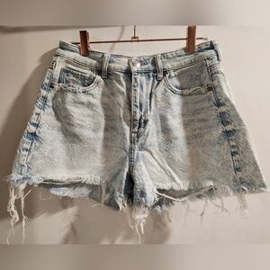 Distressed American Eagle Light Blue Denim Shorts